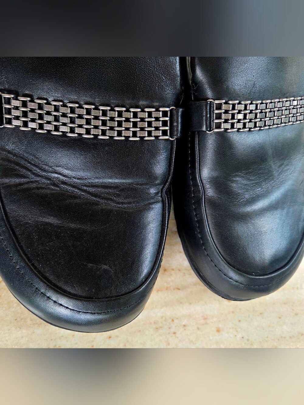 Vionic Georgina Georgie Black Leather Mules Slides Slip On Shoes Size 8 - Picture 4 of 8